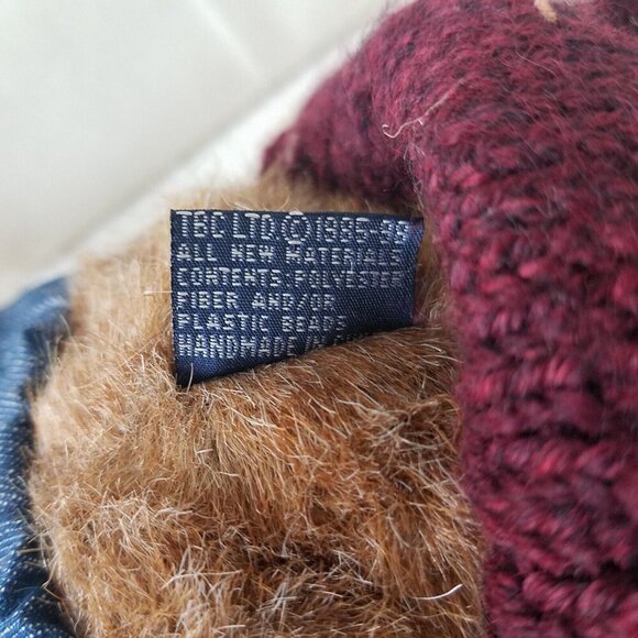 Boyds Bear JB Bean Series LEO BRUINSKI With Jeans, Hat & Sweater (1985-1998) 10" - Picture 12 of 13
